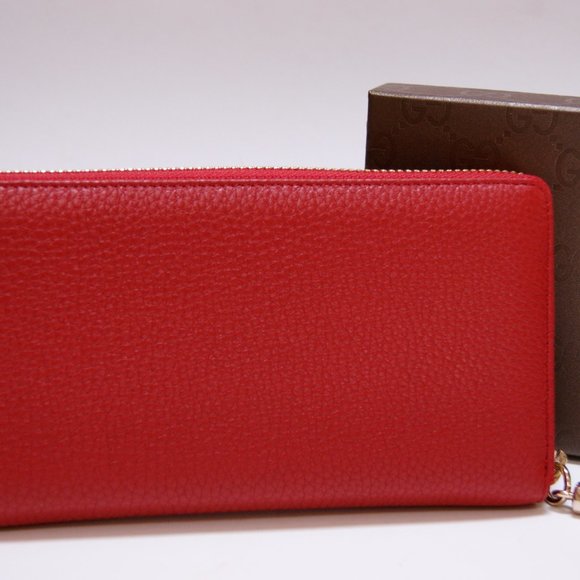 New Gucci Soho Red Leather Wallet - Picture 7 of 8